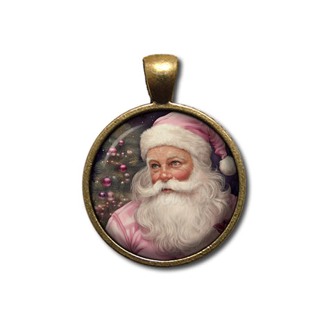 Shabby Chic Pink Santa Claus