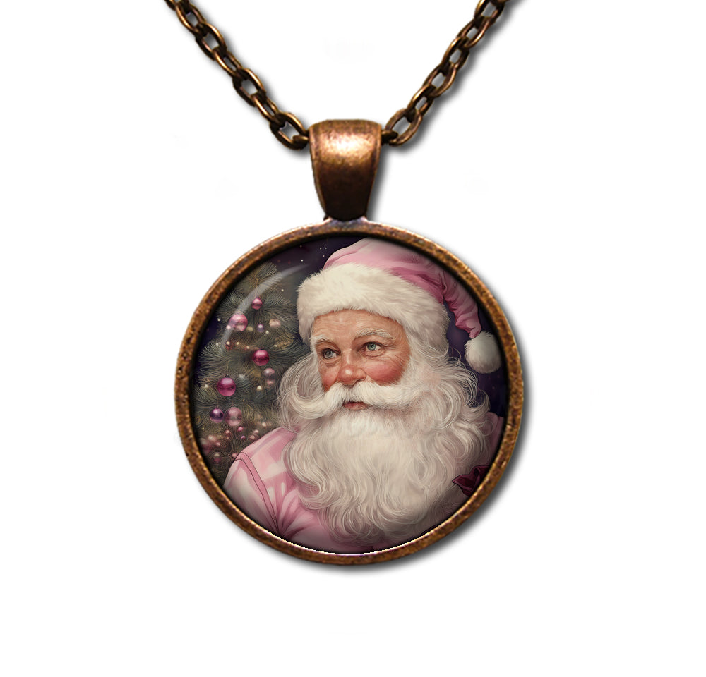 Shabby Chic Pink Santa Claus