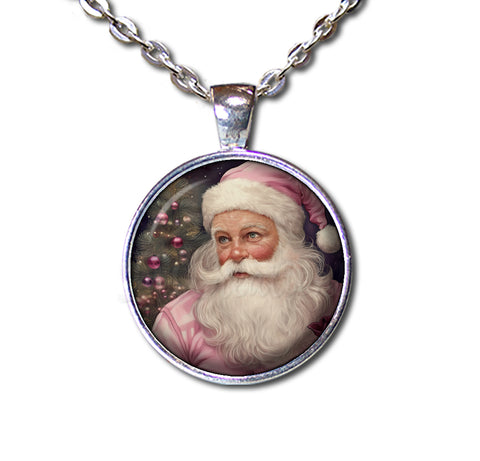 Shabby Chic Pink Santa Claus