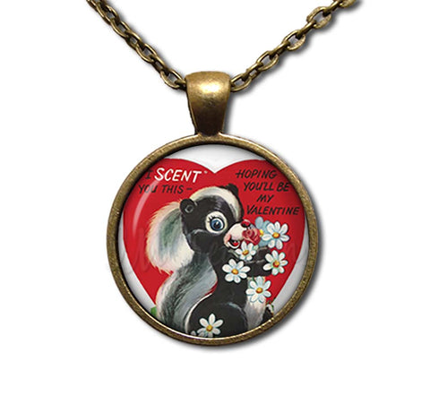 Retro Valentine Adorable Skunk Love