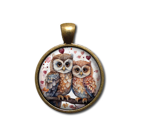 Cute Loving Tree Owls
