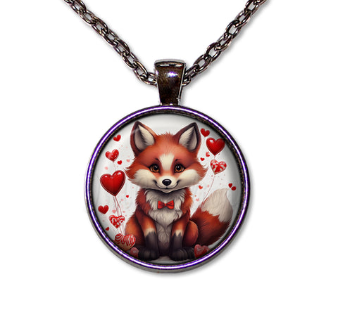 Adorable Fox with Hearts