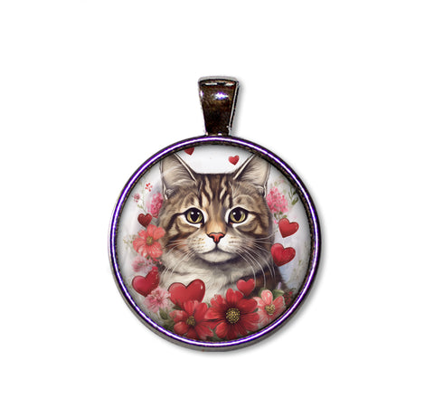 Cute Valentine Tabby Cat