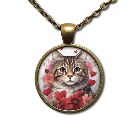 Cute Valentine Tabby Cat