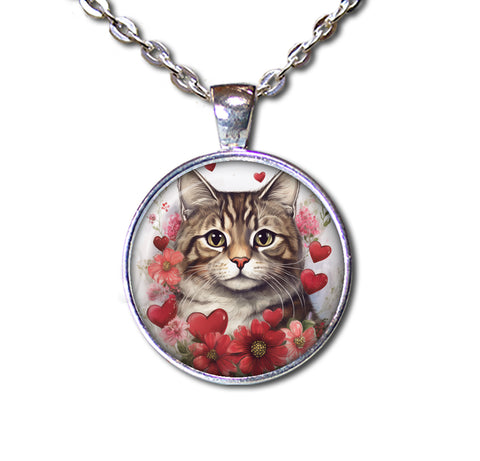 Cute Valentine Tabby Cat