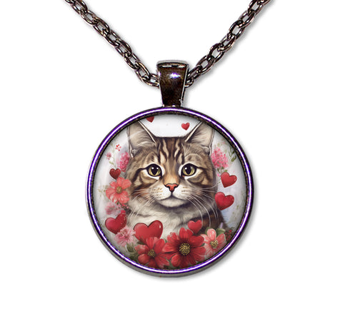 Cute Valentine Tabby Cat