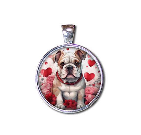 Cute Valentine Bulldog Pup