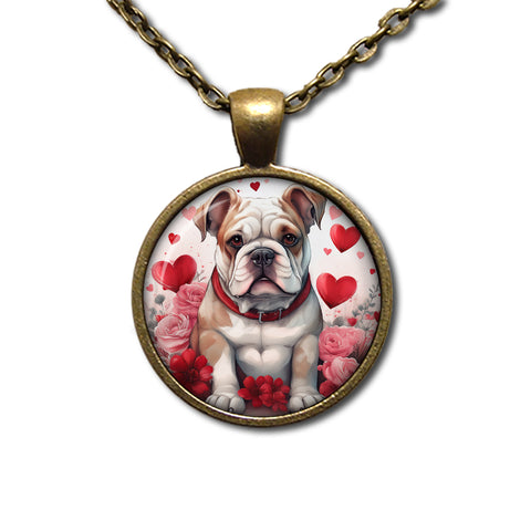 Cute Valentine Bulldog Pup