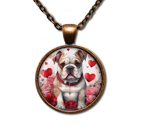 Cute Valentine Bulldog Pup