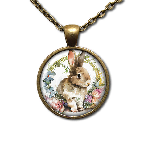 Shabby Chic Easter Rabbit and Wreath