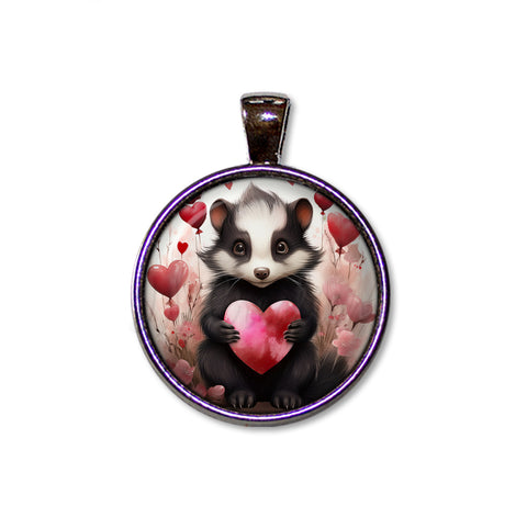 Adorable Skunk and Heart