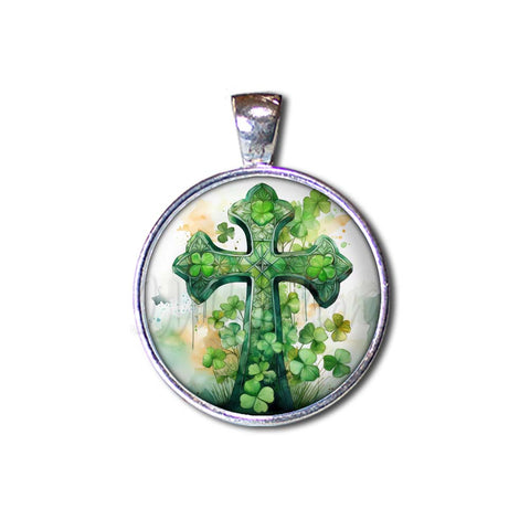 Watercolor Style St. Patrick's Day Cross