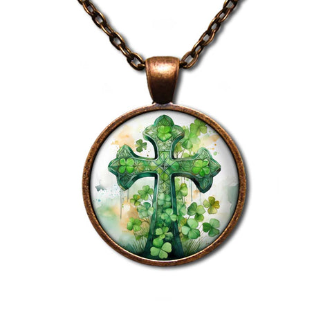 Watercolor Style St. Patrick's Day Cross