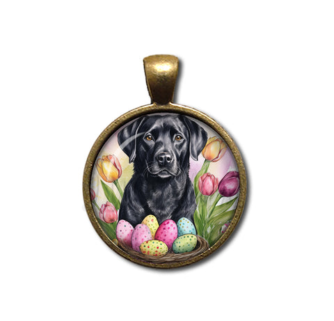Easter Adorable Black Lab Dog