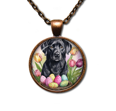 Easter Adorable Black Lab Dog
