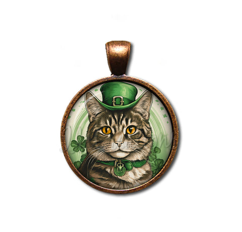 St Patrick's Day Tabby Cat with Irish Hat