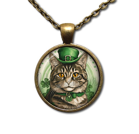 St Patrick's Day Tabby Cat with Irish Hat