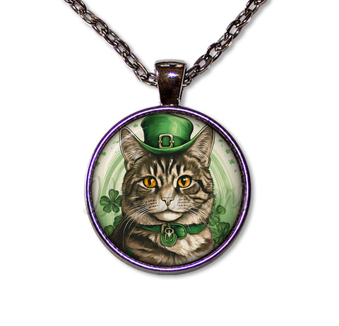St Patrick's Day Tabby Cat with Irish Hat