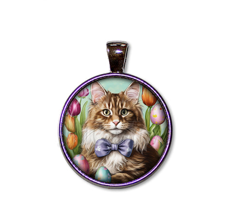 Easter Cute Maine Coon Cat