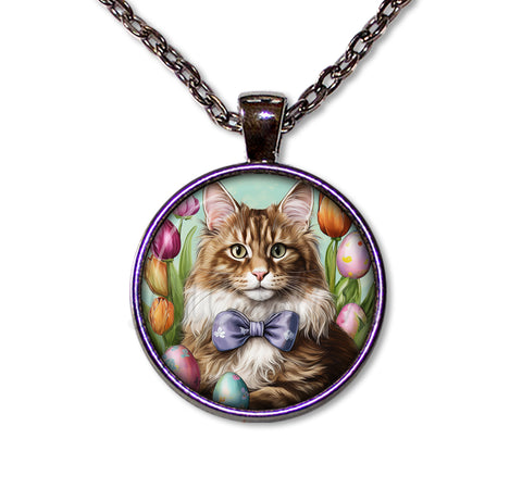 Easter Cute Maine Coon Cat