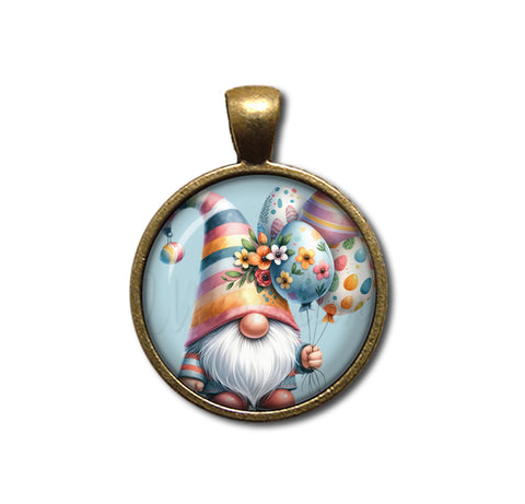 Easter Gnome with Egg Balloons