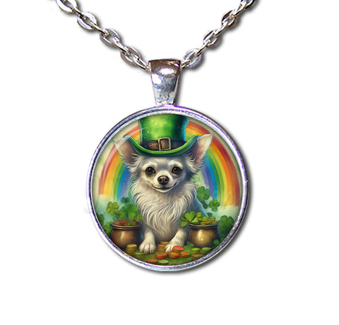 St Patrick's Day Chihuahua and Rainbow
