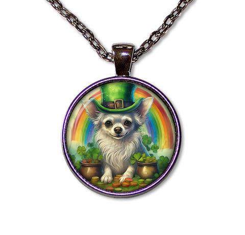 St Patrick's Day Chihuahua and Rainbow