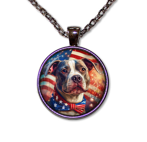 Patriotic Pit Bull Terrier Dog