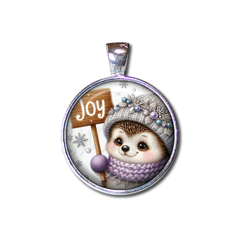 Christmas Winter Hedgehog Joy Sign