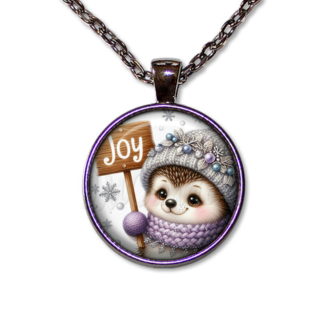 Christmas Winter Hedgehog Joy Sign