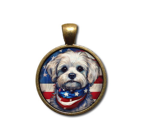 Patriotic Maltese Puppy Dog