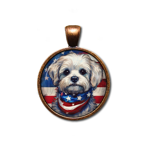 Patriotic Maltese Puppy Dog