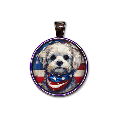 Patriotic Maltese Puppy Dog