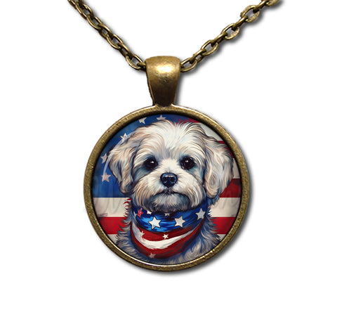 Patriotic Maltese Puppy Dog