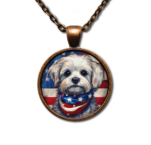 Patriotic Maltese Puppy Dog