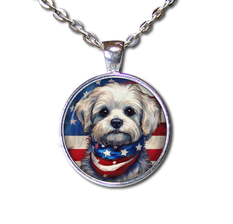 Patriotic Maltese Puppy Dog