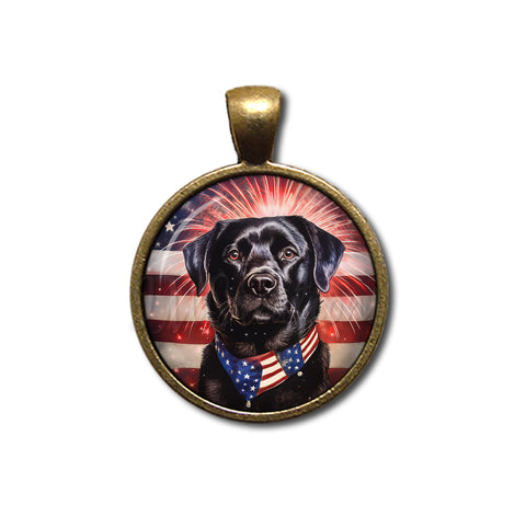 Patriotic Black Lab Dog