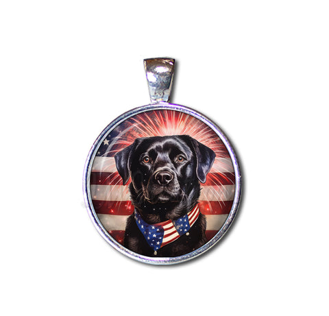 Patriotic Black Lab Dog