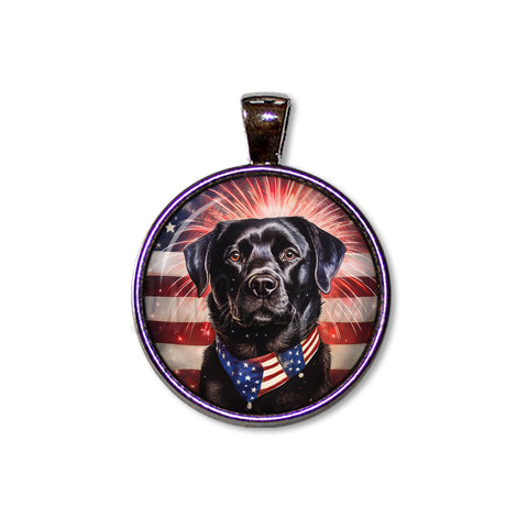 Patriotic Black Lab Dog