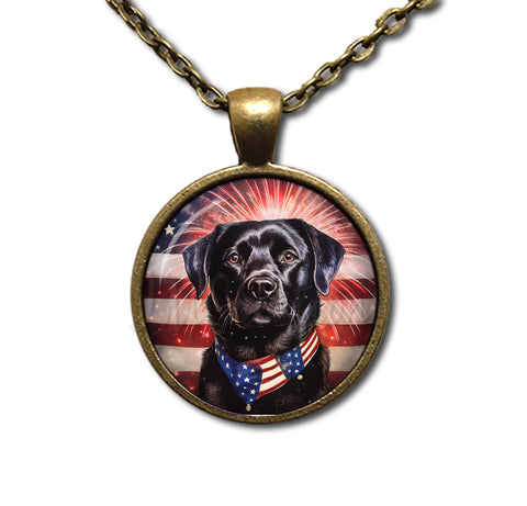 Patriotic Black Lab Dog