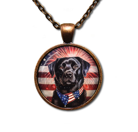 Patriotic Black Lab Dog