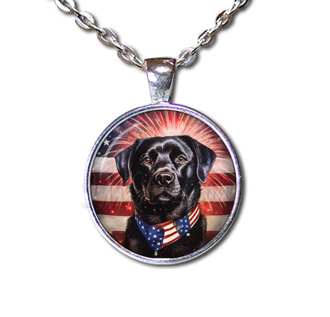 Patriotic Black Lab Dog