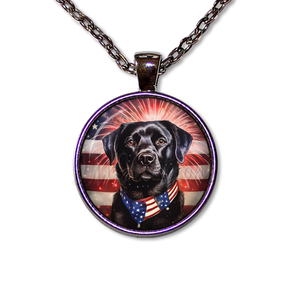 Patriotic Black Lab Dog