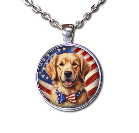 Patriotic Golden Retriever Dog