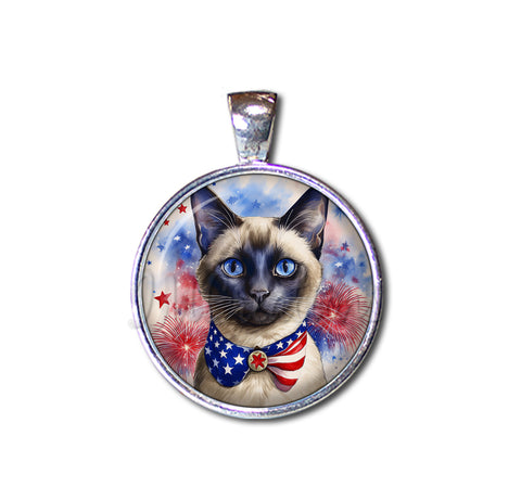 Patriotic Siamese Cat