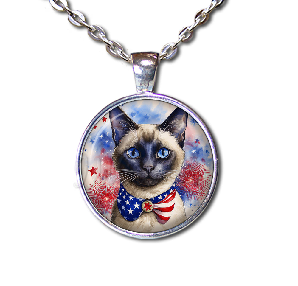 Patriotic Siamese Cat