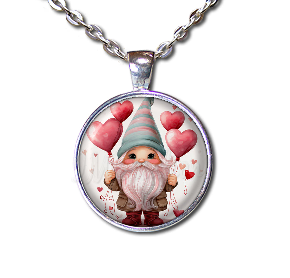 Gnome with Heart Balloons