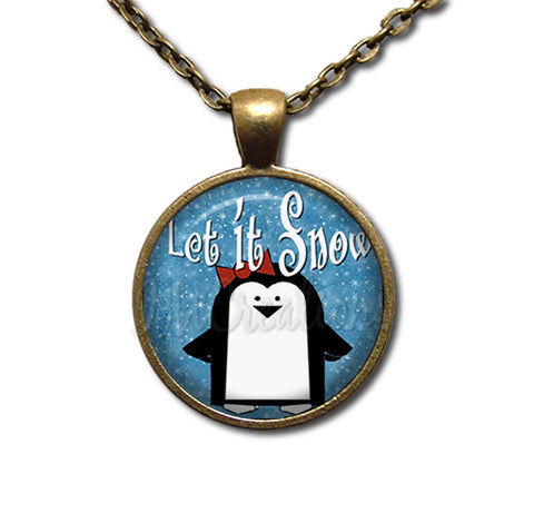 Whimsical Penguin Let It Snow