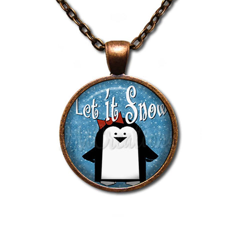 Whimsical Penguin Let It Snow