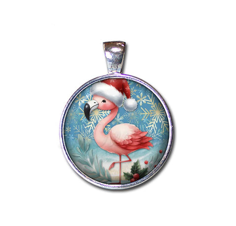 Pink Flamingo Santa Hat